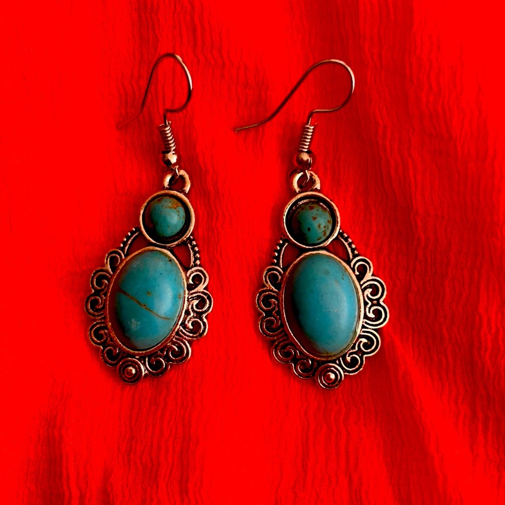 Brand new turquoise earrings